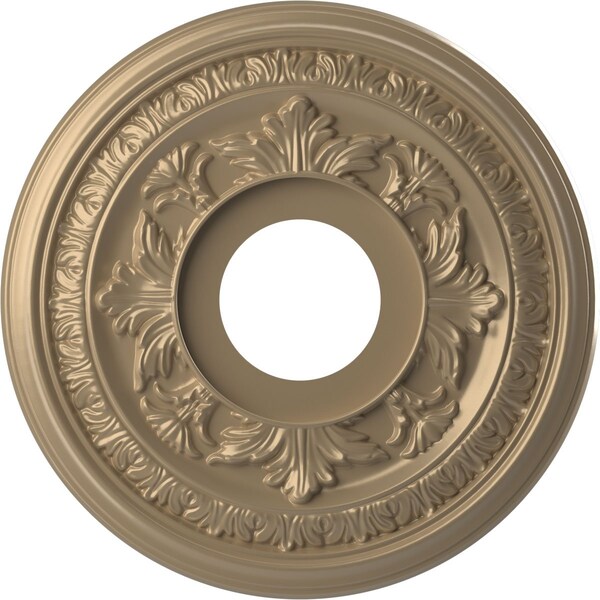 Ekena Millwork Baltimore PVC Medallion (Canopies up to 5 1/4"), 13"OD x 3 1/2"ID x 3/4"P, Metallic Champagne Mist CMP13BAECE - main